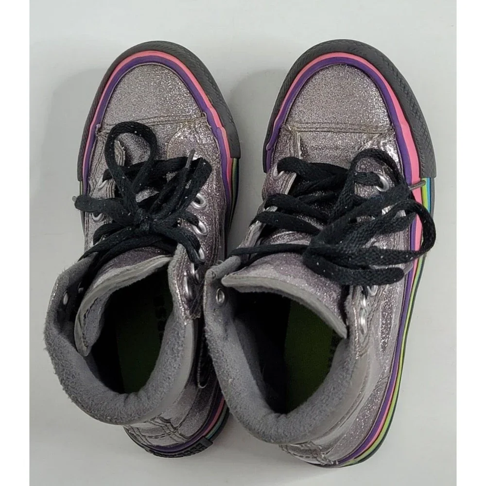 Converse Chuck Taylor All Star Iridescent Glitter Girl Sz 12 High Top Sneakers